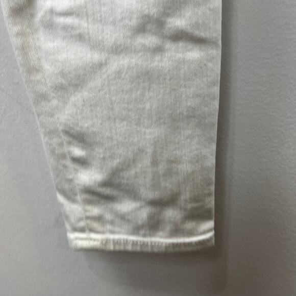 7 FOR ALL MANKIND White Cotton Side Stripe High Rise Ankle Skinny Jeans 27 NEW - Picture 4 of 12
